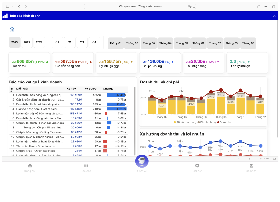 BI Financial Dashboard