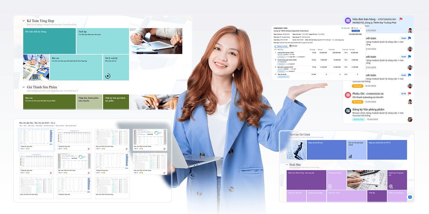Phần mềm quản lý nghiệp vụ kế toán toàn diện